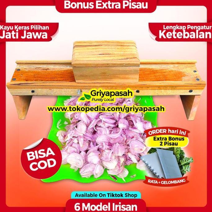 ( UKURAN JUMBO ) Alat Iris Bawang Merah Bisa Keripik Multifungsi - Pengatur Ketebalan
