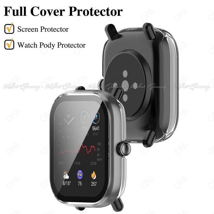 PC Hard Case For AMAZFIT BIP U BIP U PRO Case Cover With Tempered Glas