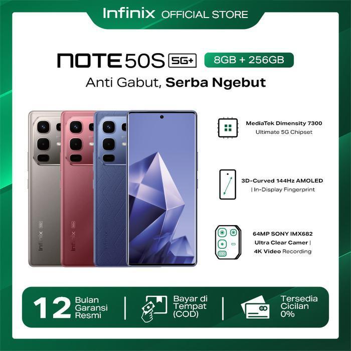 Infinix Note 50S 5G+ 8/256Gb - Up To 16Gb Extended Ram - Dimensity 7300 Ultimate - 6.78 3D Curved Fh