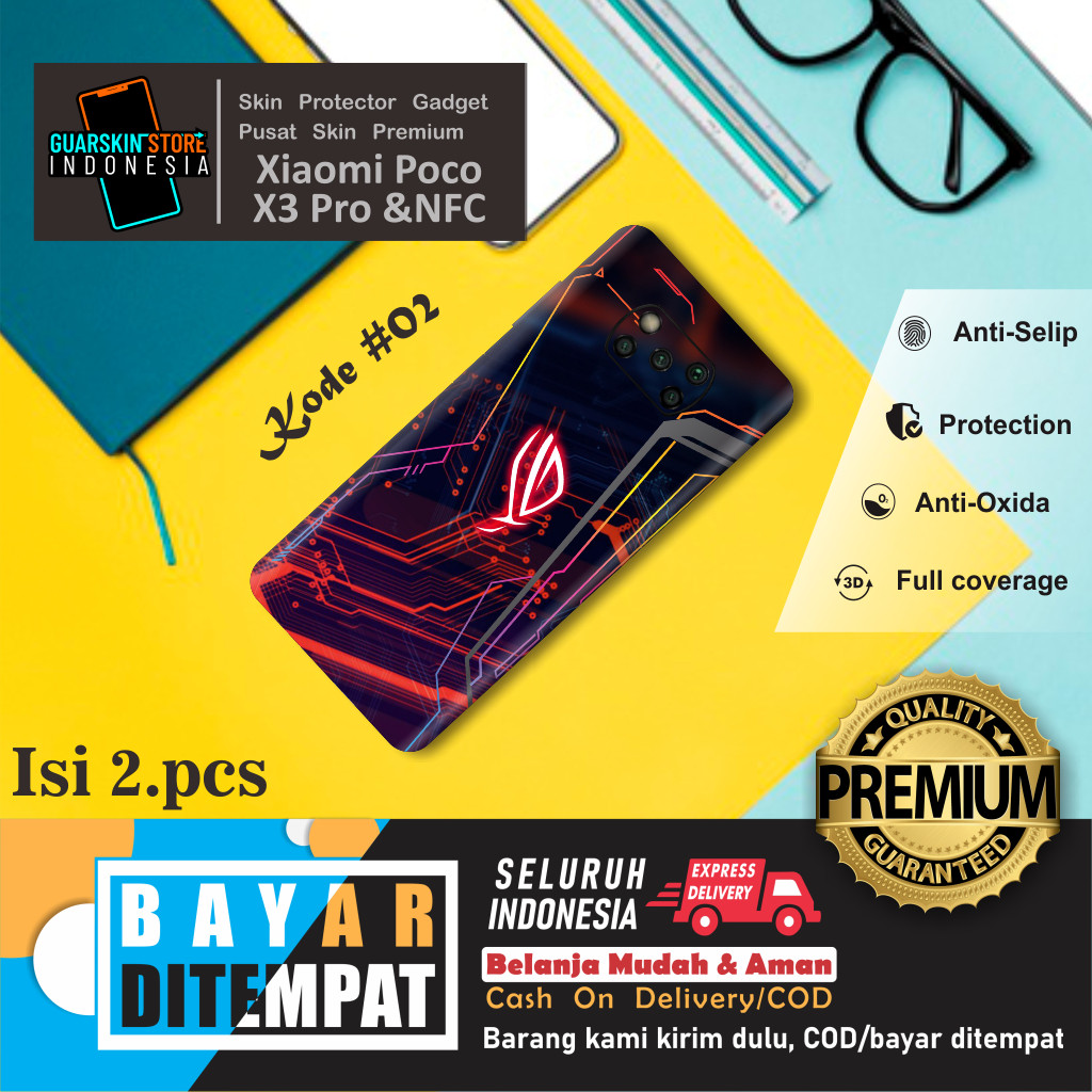 Garskin Case Xiaomi Poco X3 NFC Custom Bisa COD 2Pcs