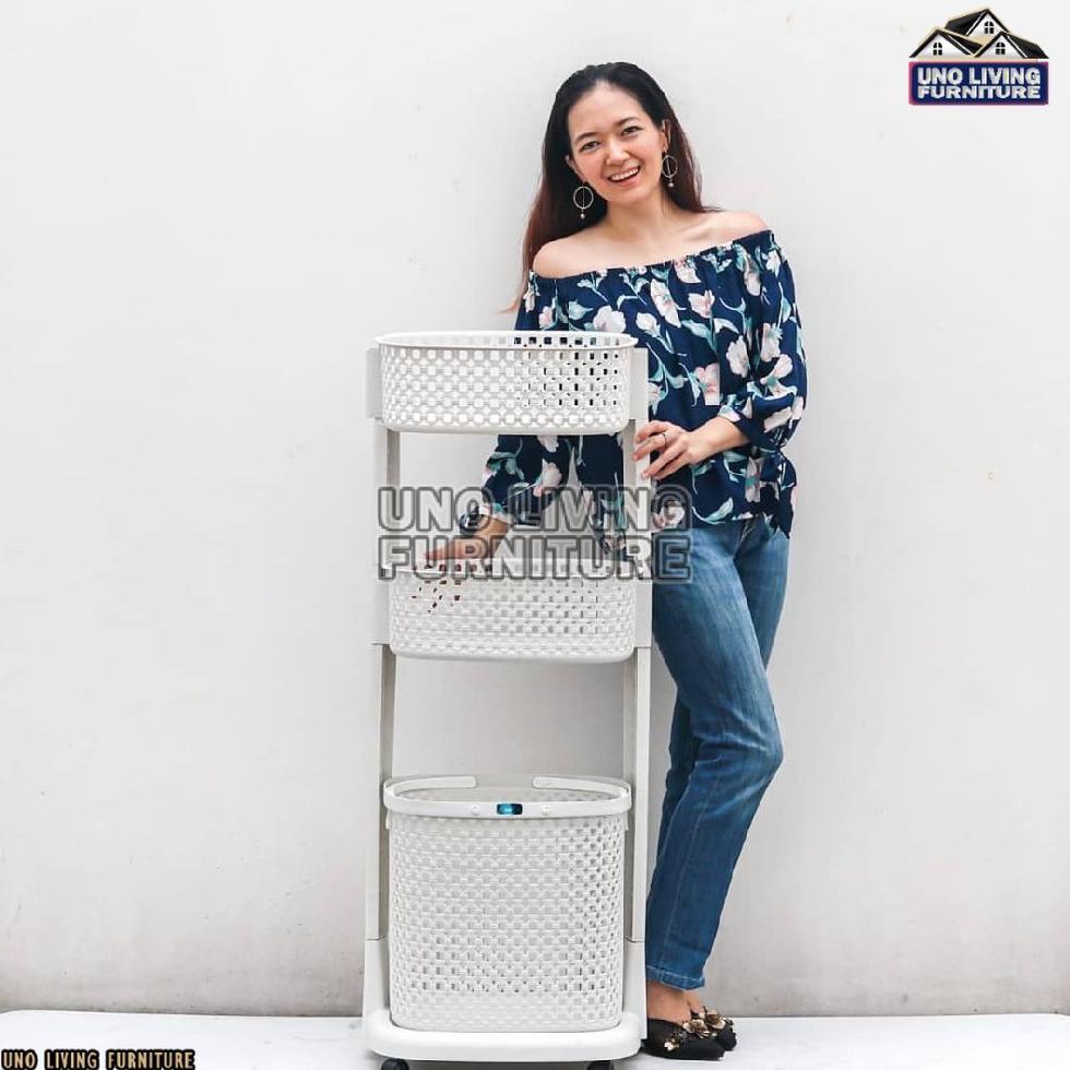 - Racun Shopee Khusus Gojek/ Grab Rovega Laundry Basket Rak Keranjang Baju Kotor Rlb-300 Terbaru - R