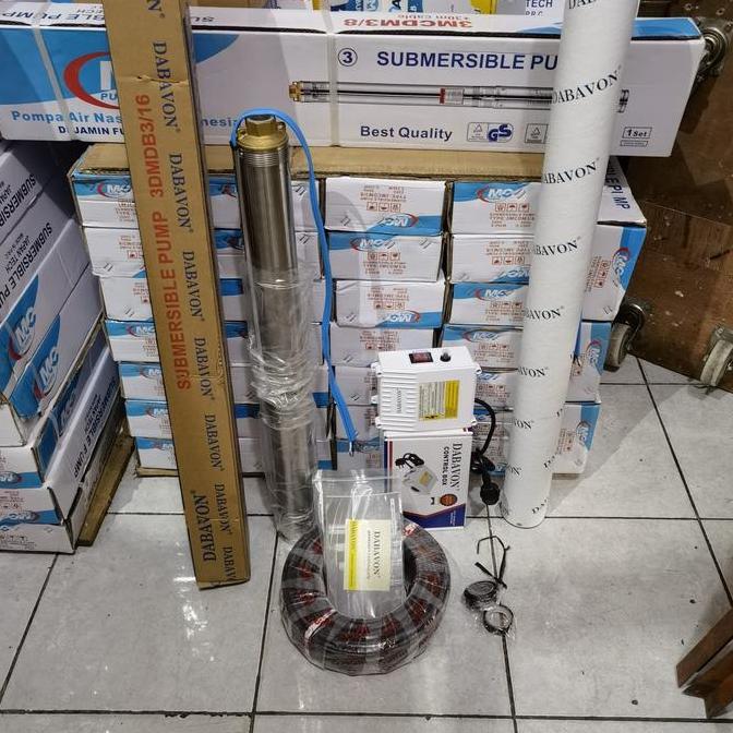Promo Pompa Satelit 3 Dabavon 0.75 Hp Plus Kabel Tembaga Hitam 50Mtr