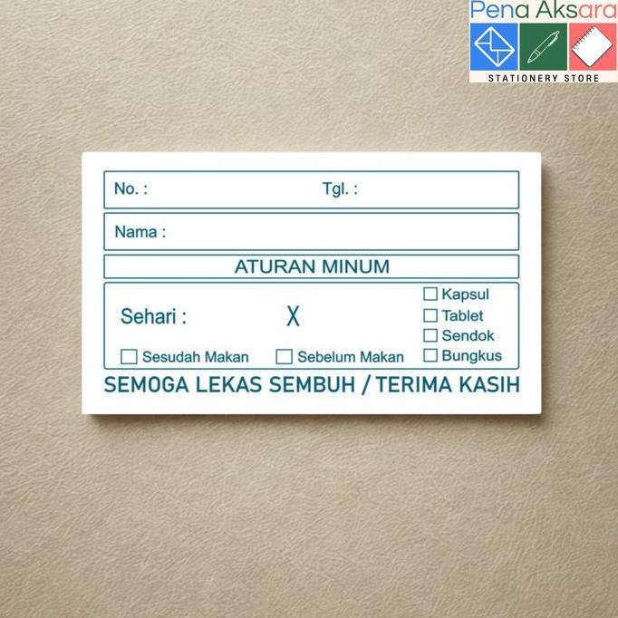 Isi 50 Pcs Stiker Label Obat / Etiket Sirup Stiker Penanda Botol Obat & Sirup Apotek