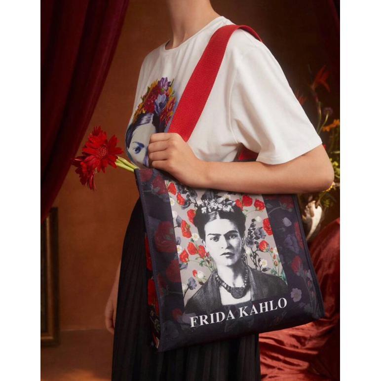 Frida Kahlo X SHEIN Fashionable Pattern Tote Bag