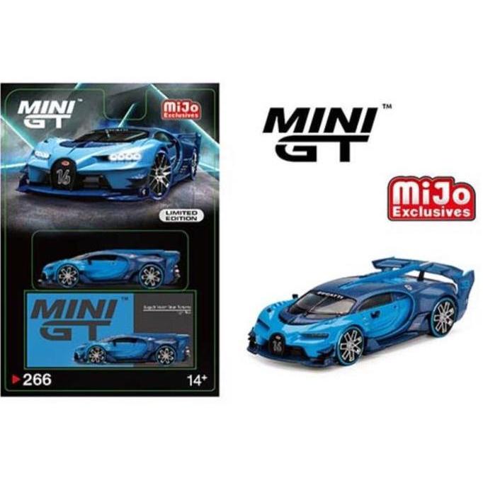 Promo MINI GT 266 - Bugatti Vision Gran Turismo Light Blue MIJO BLISTER Diskon