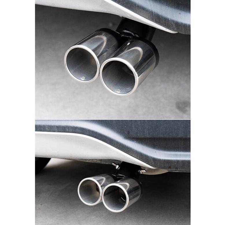 BEST SELLER KNALPOT DOUBLE 2 LOBANG RACING UJUNG KNALPOT MOBIL UNIVERSAL