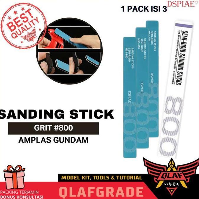 Promo Sanding stick 800 isi 3pcs  MSS-800 Semi-Rigid Sanding Sticks dspiae Diskon
