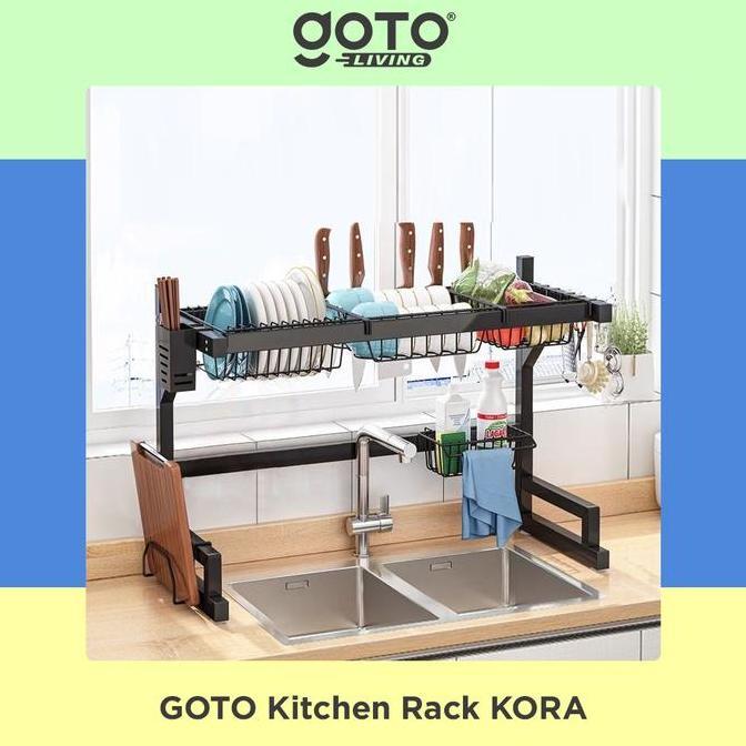 Goto Kora Rak Piring Bumbu Dapur Kitchen Rack Portable Minimalis