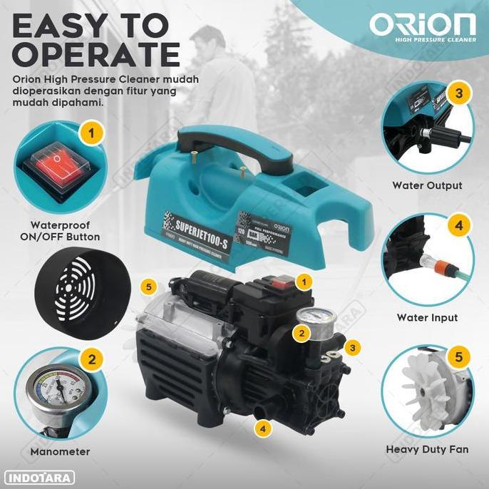SUPER HEMAT - Paket Lengkap - Orion Jet Cleaner Superjet100S - 1 Foam Lance SFL100S