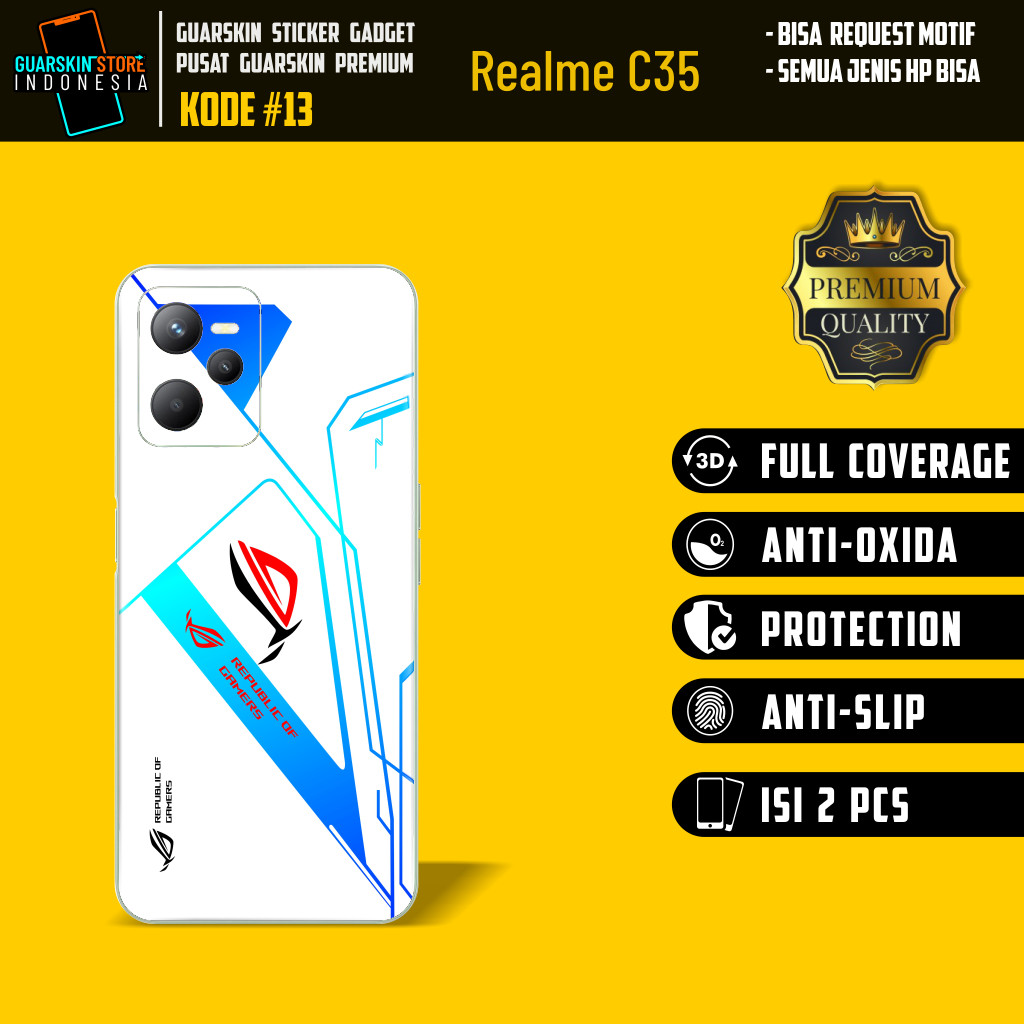 Garskin Case Realme C35 Custom Bisa COD 2Pcs