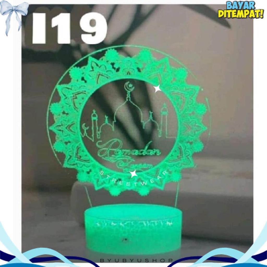 Diskon Lampu Hias 3D Led Allah , Ayat Kursi, Allohuakbar , Alquran , Muhammad , Ka'Bah,Ramadhan,Idul