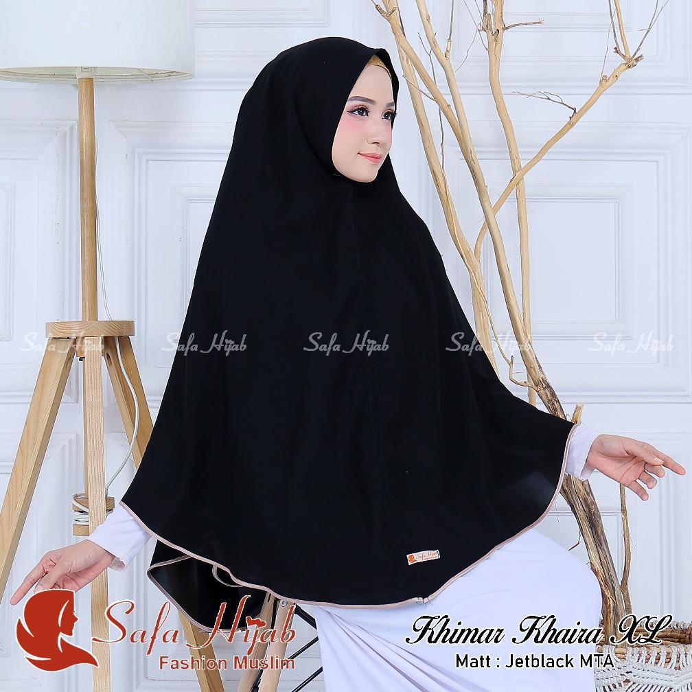 Diskon Khimar Jumbo Syar'I Jetblack Mta Syar'I Jumbo Oryginal List Pita Warna/Polos Super Cantik Pet