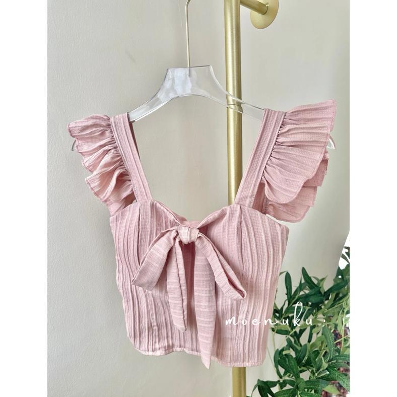 Original Slim Only  Tanktop Simpul Pita Tanktop Crop Top Tanktop Seksi Tanktop Wanita