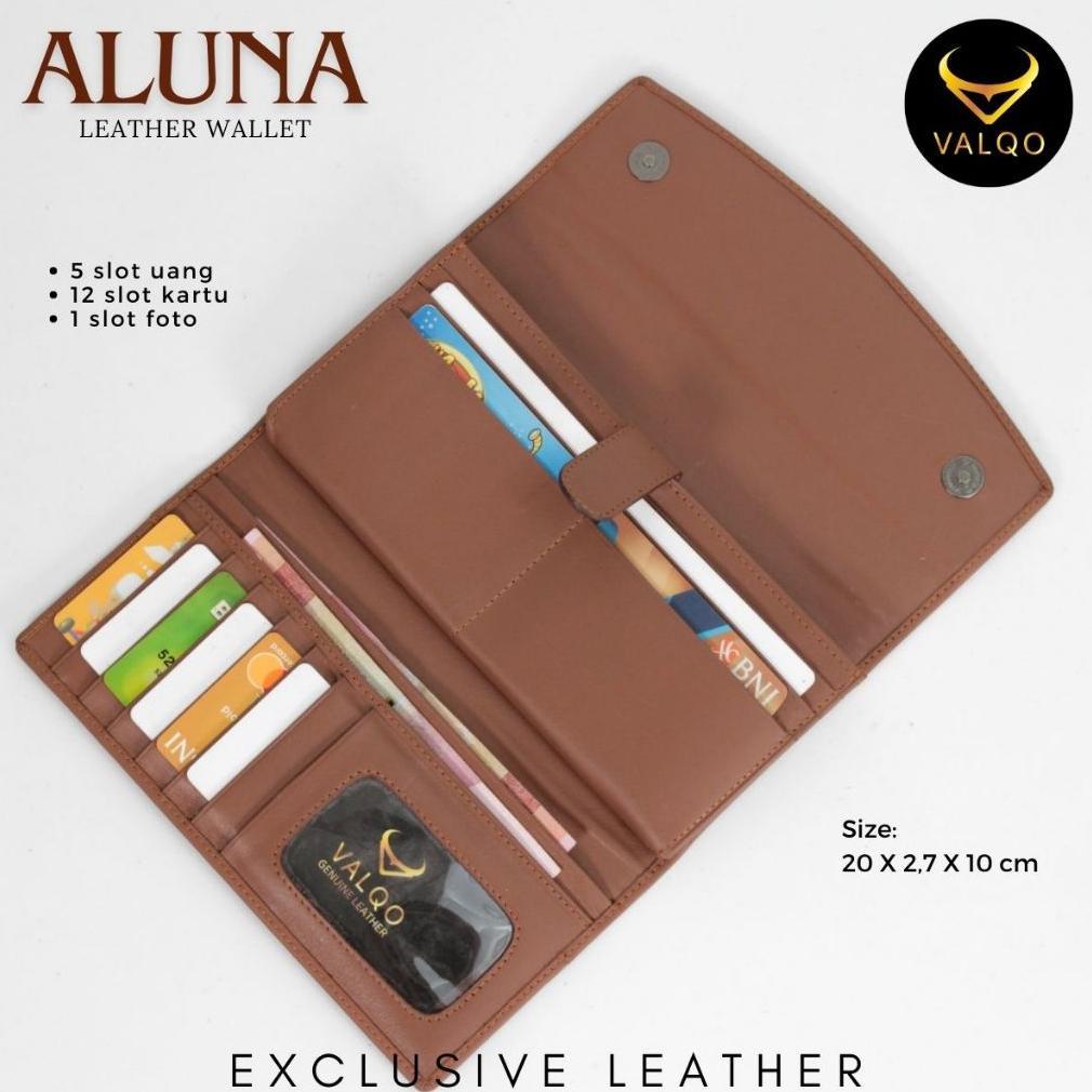 Garansi Valqo Aluna Dompet Kulit Kulit Sapi Dompet Wanita Perempuan Dompet Panjang Dompet Kartu
