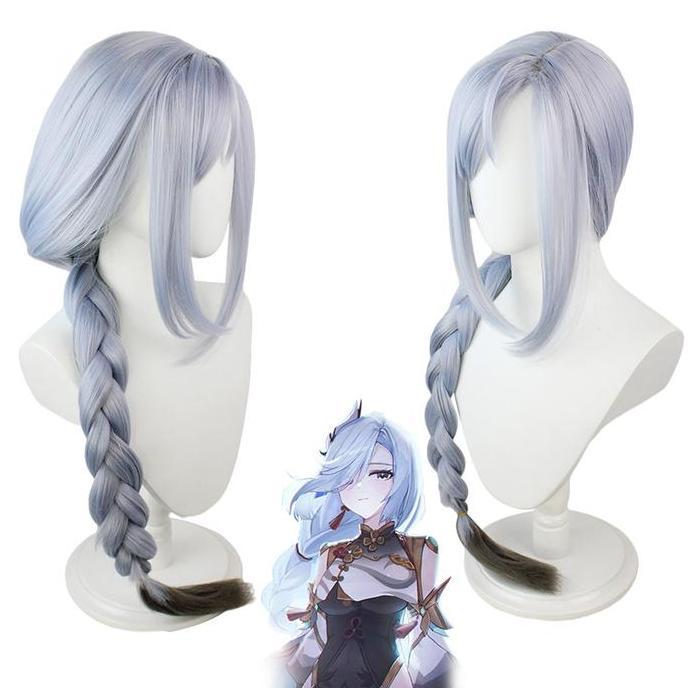 LOL-64 wig shenhe genshin impact rambut palsu cosplay