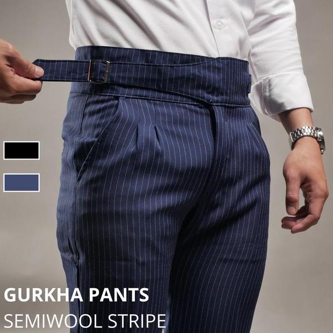 Mubeng - Gurkha Mubeng Gurkha Stripe Pants Semiwool