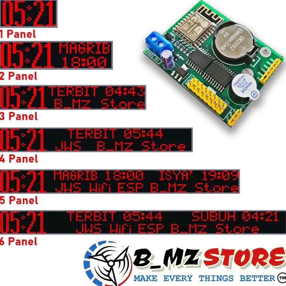 Controller JWS Kontroller JWS (Jam Sholat) Wifi Murah ESP8266 Untuk 1 2 3 4 5 6 Panel P10