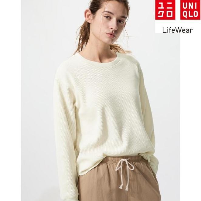Uniqlo T-Shirt Waffle Uniqlo T Shirt Waffle Lengan Panjang