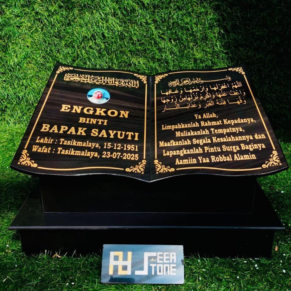 SEEA - PAKET HEMAT FREE FOTO 5X6 - BATU NISAN 30X40 BENTUK BUKU TERBARU