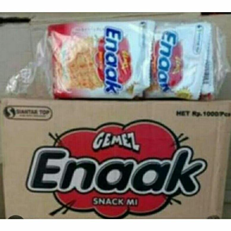 Terlaris Mie Gemez Enak / Mie Enak (sejenis mie kremes / anak mas) 1 Dus / Karton isi 80 Sachet