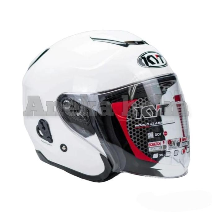 HELM KYT KYOTO SOLID WHITE/PUTIH