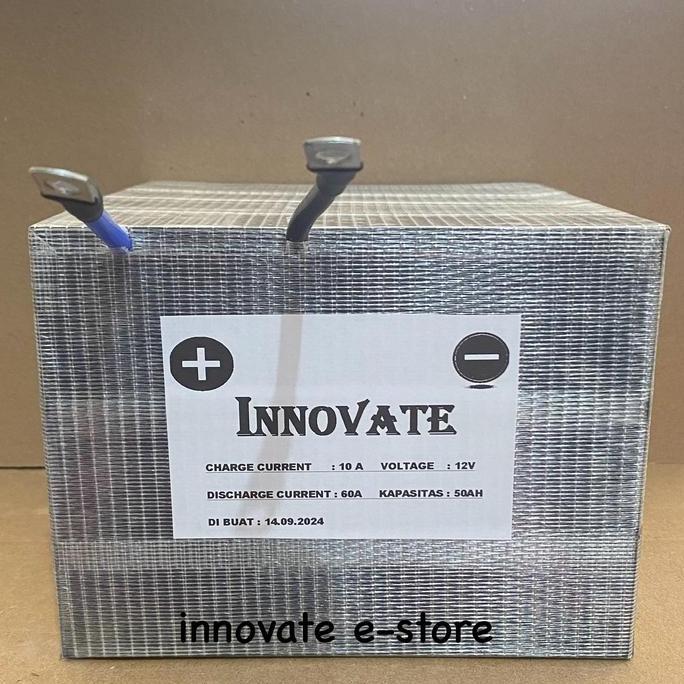 HARGA DISC - Battery innovate lifepo4 12v 50ah custom