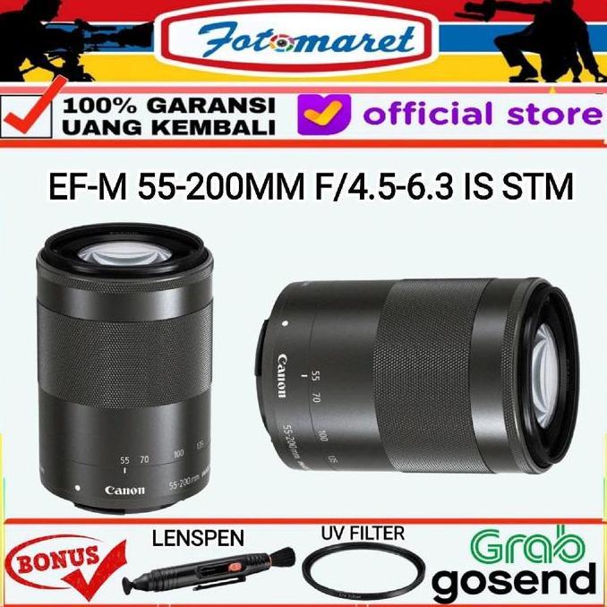 BEBAS ONGKIR - LENSA CANON EF-M 55-200MM IS STM - CANON 55-200MM IS STM / CANON EFM 55-200