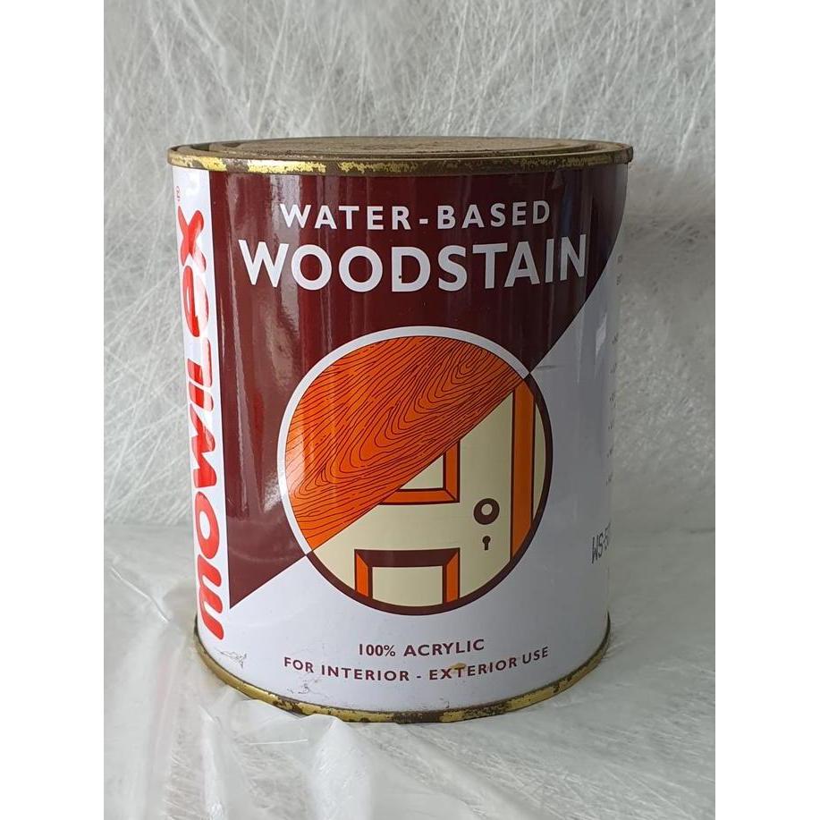 NEW MOWILEX WOODSTAIN CAT PELAPIS KAYU 1 LITER POLITUR PLITUR WATER BASED