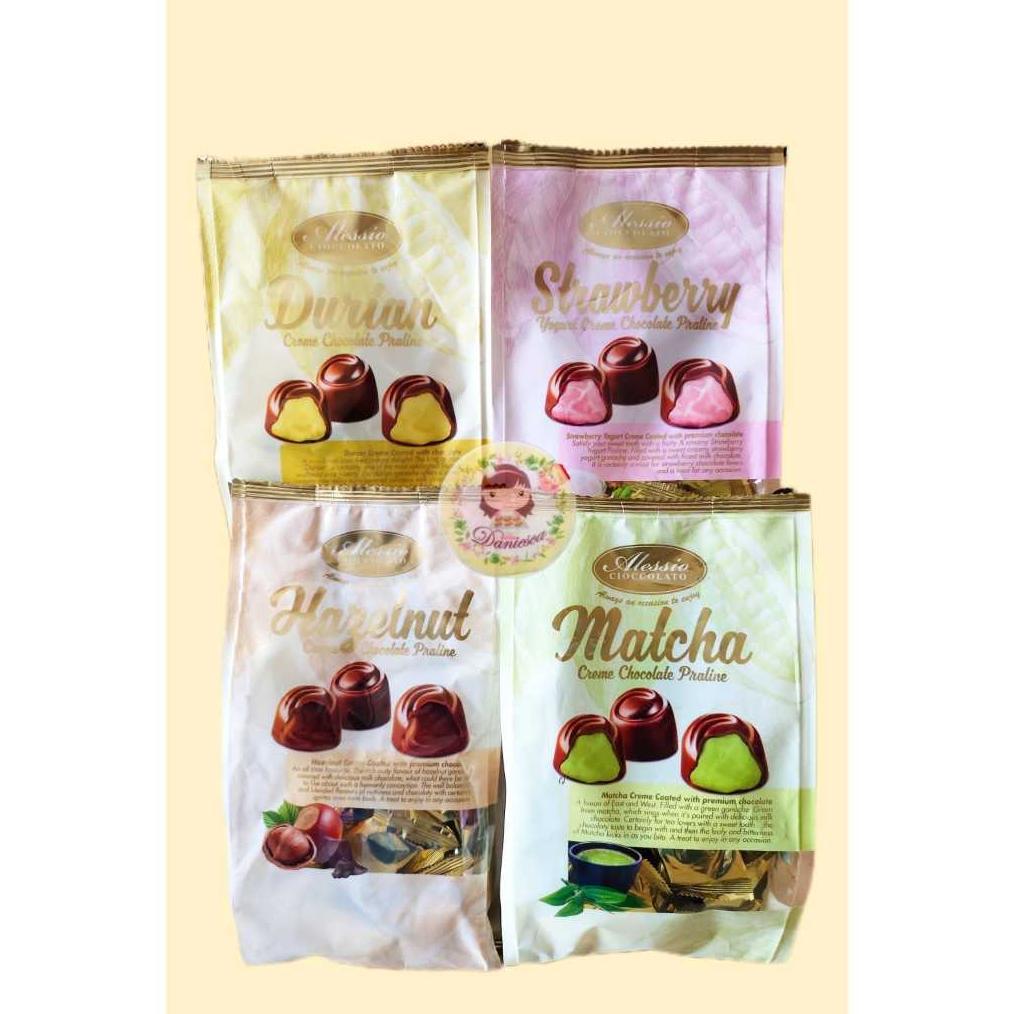 Terlaris .Coklat import | Alessio chocolate praline import Malaysia rasa matcha durian hazelnut ( ds
