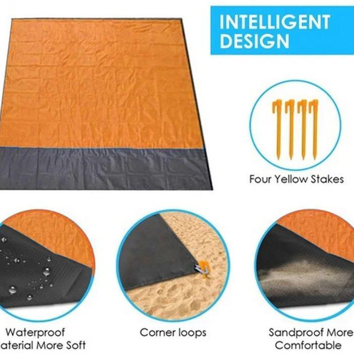 Irco Footprint Alas Tenda Camping 2P Anti Air Waterproof Ukuran 200X140Cm Include Pasak 4Pcs Fiber