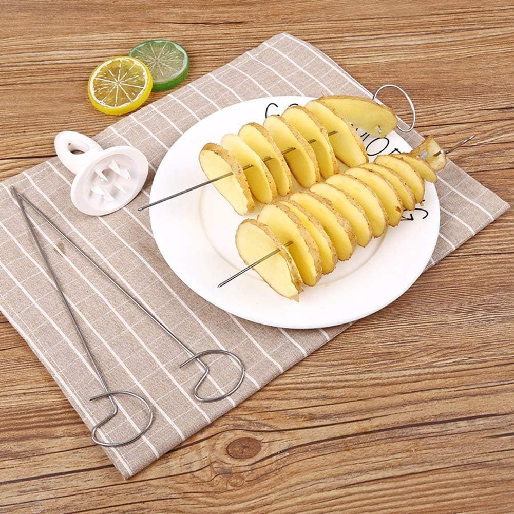 Spiral Potato Slicer / Alat Pemotong Pengiris Kentang Spiral / Pisau Putar Ulir Keripik Kentang Sing