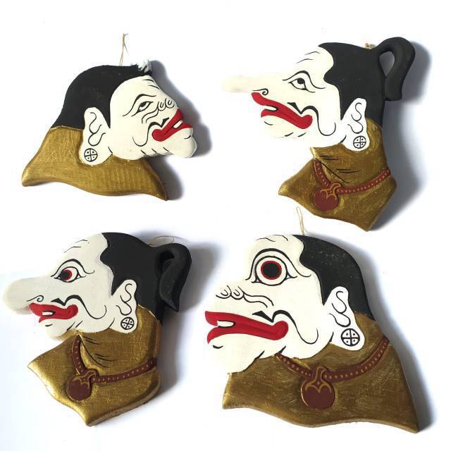 Termurah Hiasan Dinding Punakawan Isi 4 Pcs Wayang Semar Gareng Petruk Bagong Pajangan Dekorasi