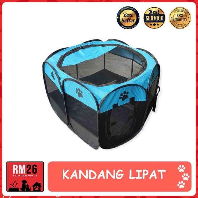 KANDANG LIPAT PORTABLE TENDA PAGAR ANJING KUCING