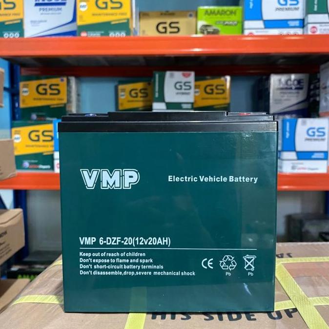 HARGA DISC - ORIGINAL VMP 12V 20AH BATERAI SEPEDA LISTRIK SELIS MR JACKIE UPS SPRAYER GENSET 12 VOLT