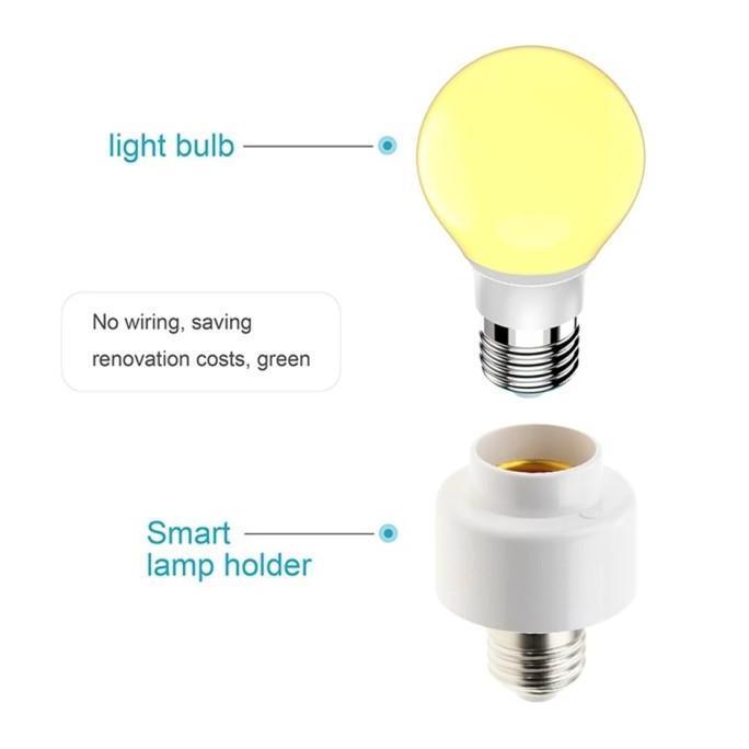 Tuya Slampher Fitting Lampu E27 WiFi