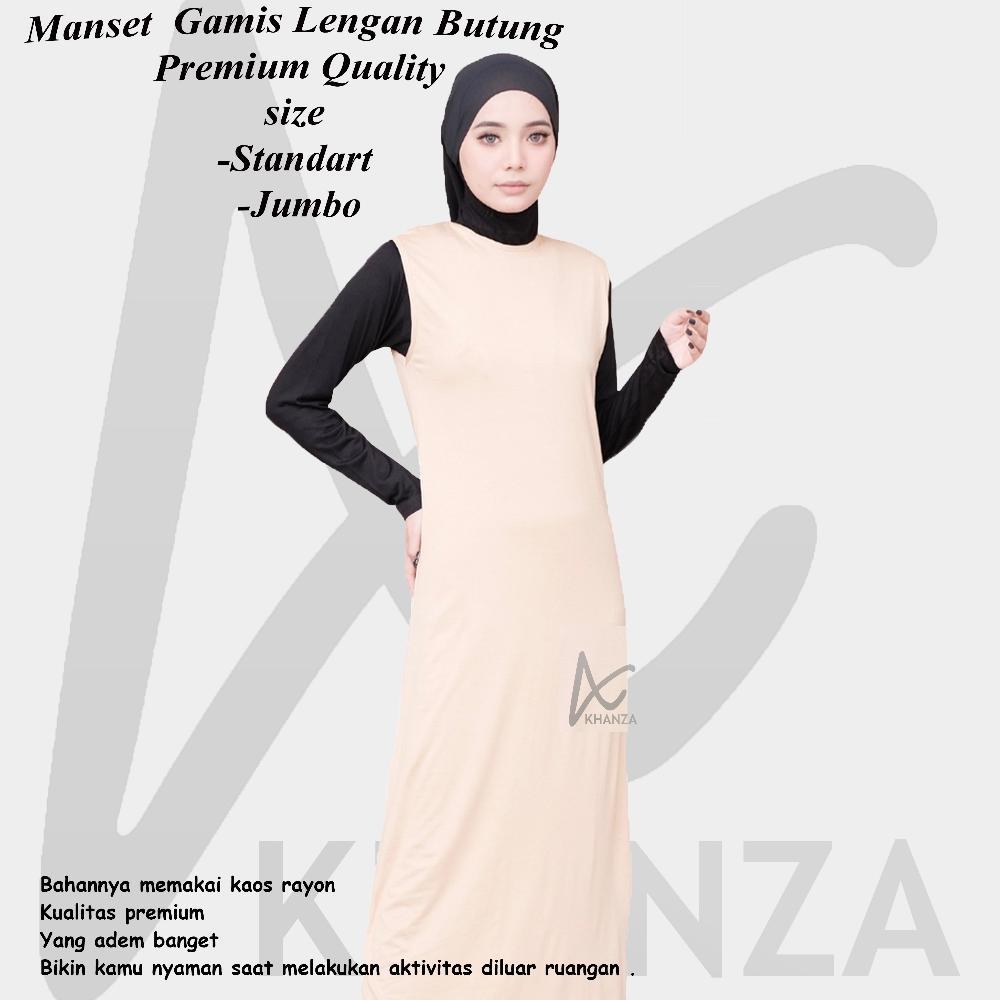 Manset Dress Tanpa Lengan, Manset Sleeveless Gamis, Inner Manset Tanpa Lengan Dress, Manset Dress Ra