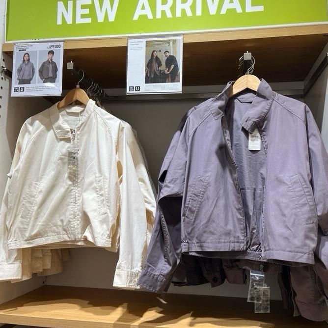 Uniqlo Jaket Blouson Uniqlo Jaket Blouson Pendek Campuran Katun Unisex Store