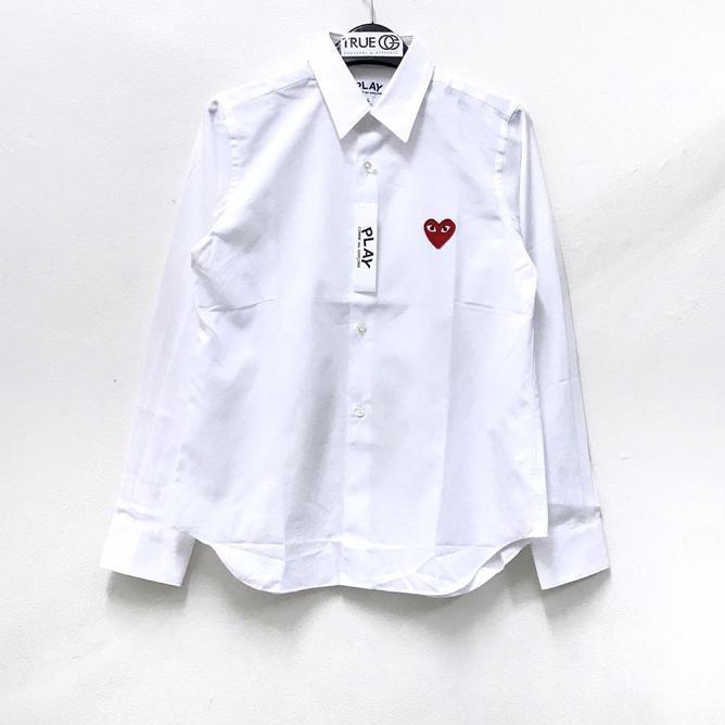 Comme Des Garcons Comme Des Garcons Cdg White Play Kemeja
