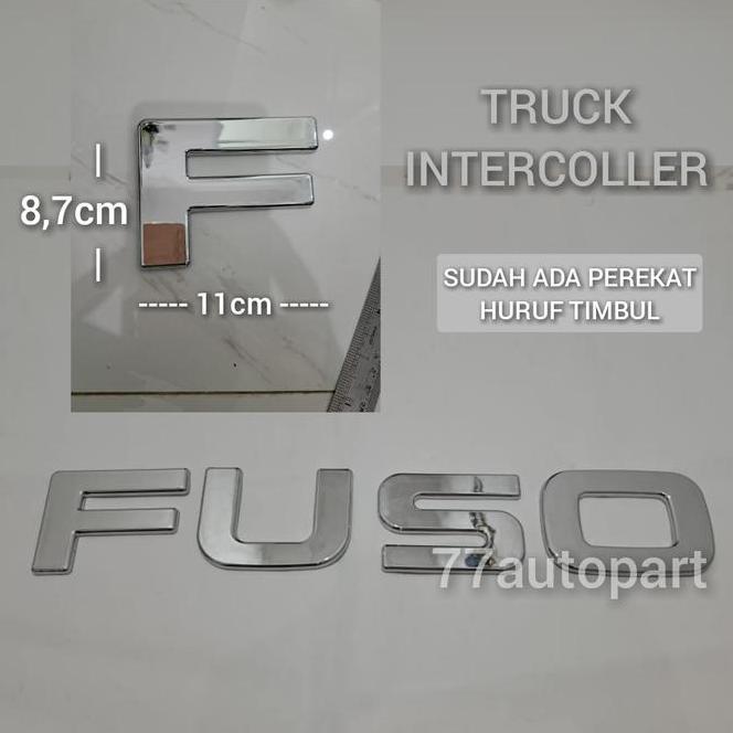 Emblem Logo Mobil Truck Tulisan Fuso Intercooler