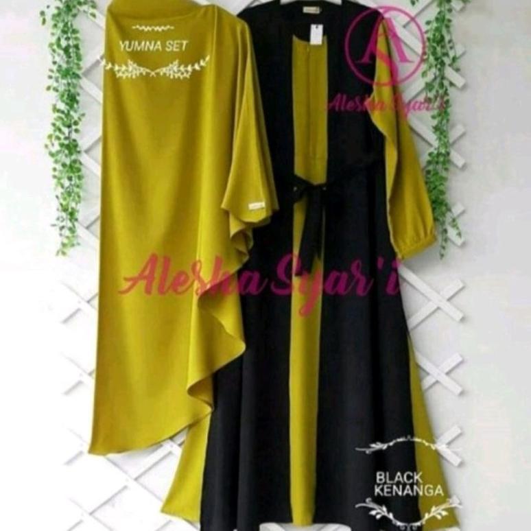 ORIGINAL GAMIS YUMNA SET FREE HIJAB SIZE M ,L,XL