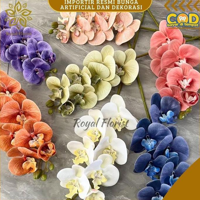 Bunga Anggrek Latex Jumbo Untuk Dekorasi Pernikahan/Anggrek Latex Premium (KN-104)