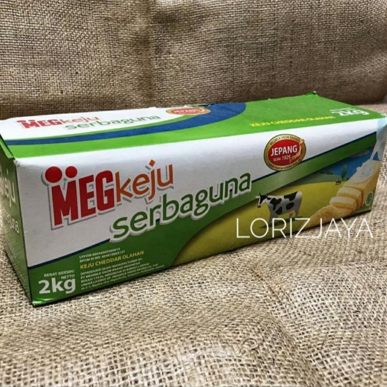 Promo Repack Keju Meg Cheddar 1Kg Tekstur Padat