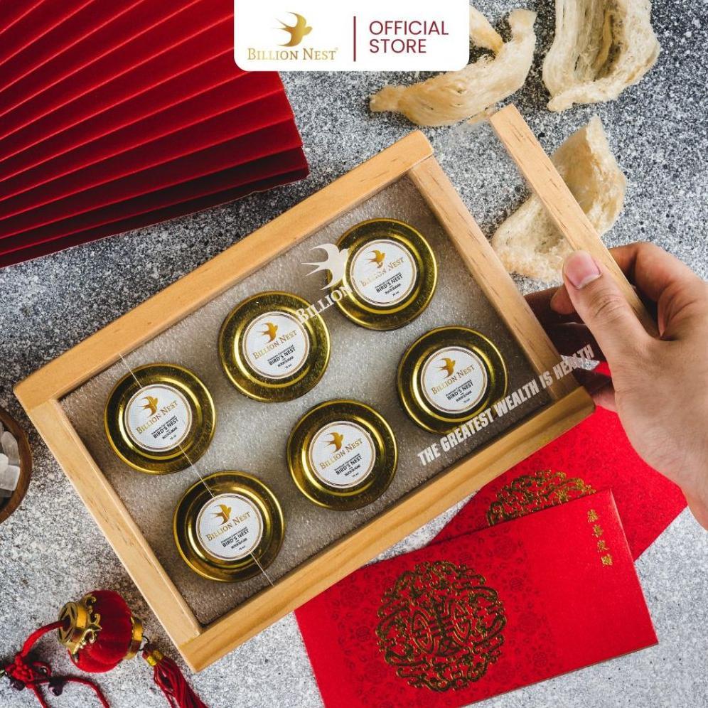 Promo Billion Nest - Minuman Sarang Burung Walet - Packaging Woodbox Hampers