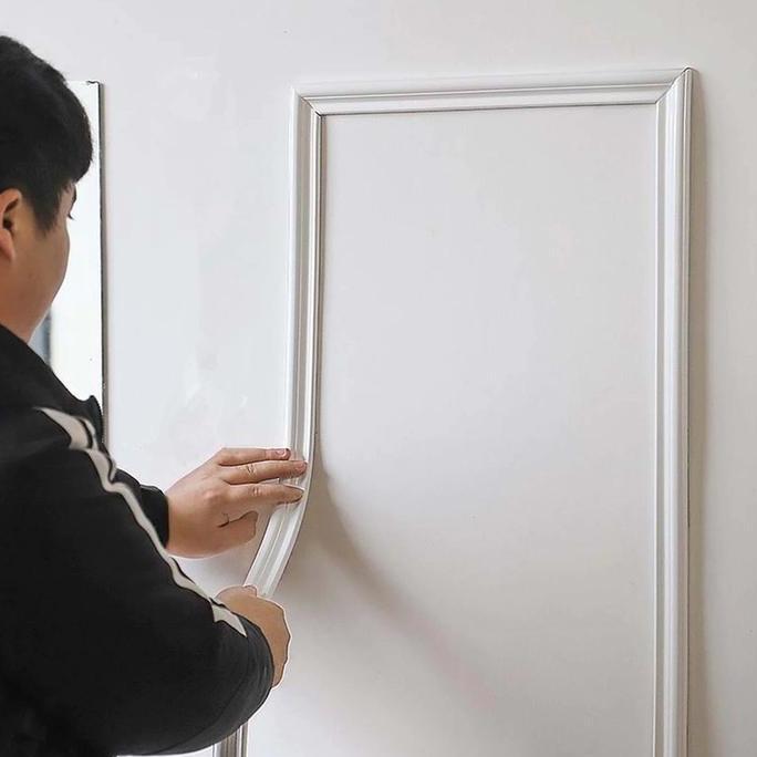 Wall Border List Dinding Tembok Wallpaper Stiker Foam 3D Motif Bunga