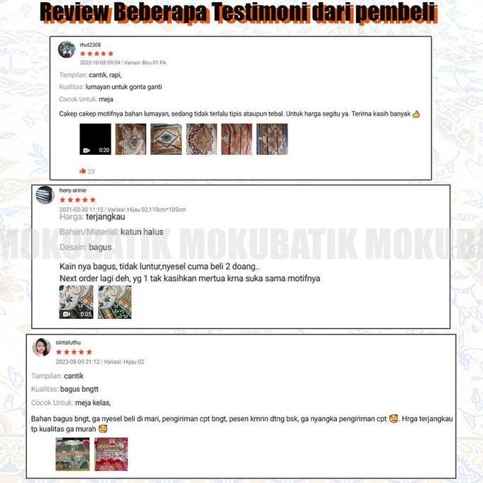 Taplak Meja Kain Batik Dekorasi Ruang Tamu Alas Meja Guru Raden Ayu Hitam Katun taplak  meja