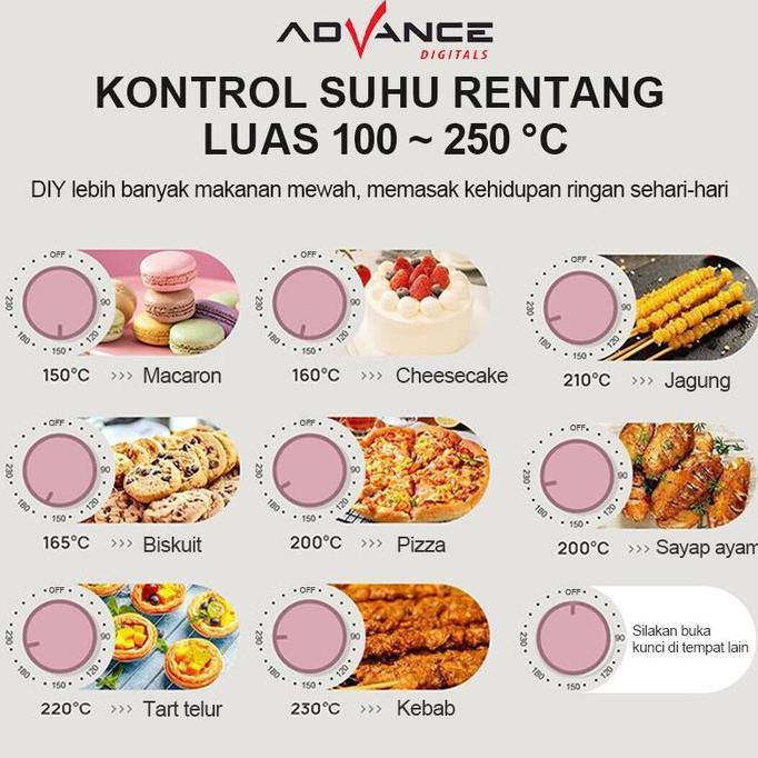 Advance Oven Listrik Low Watt V-120 Oven Mini Oven Low Watt 400watt Open Listrik Serbaguna Oven Low 