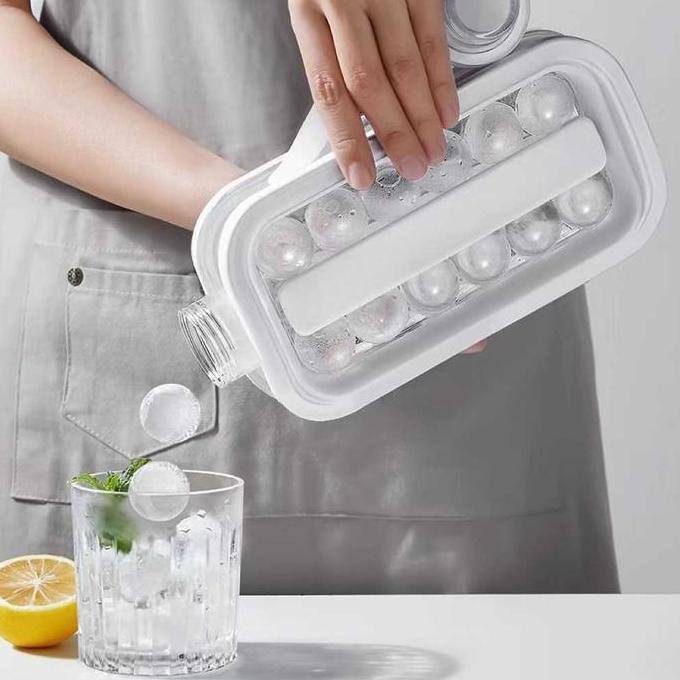 Botol Cetakan Es Batu Kotak Bulat Besar Kristal Ice Cube Maker Tray KS
