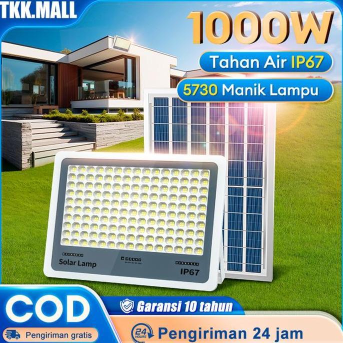 10 TahunLampu Tenaga Surya Lampu Tenaga Matahari 1000W Lampu Led Surya Solar Cell Lampu Outdoor Lamp