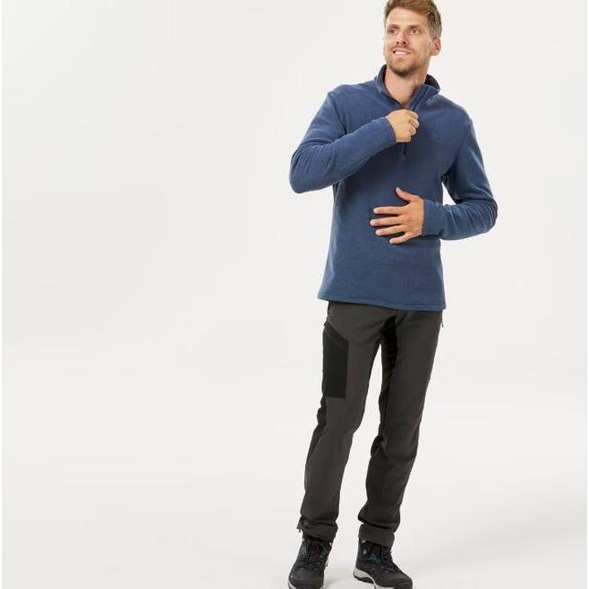 Quechua Mh100 Jaket Fleece Mendaki Gunung Pria Hangat Nyaman