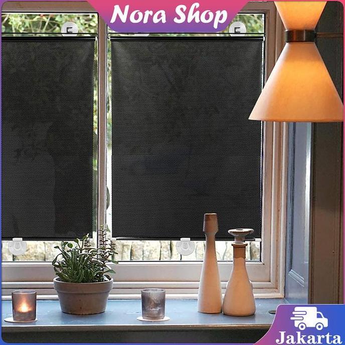 HASQUINE Sun Shield Roll Sun Shield Jendela Rumah Tirai Pelindung Panas Tirai Kaca Mobil Anti Panas 